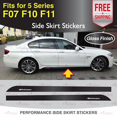 Für BMW F07 F10 F11 5er Performance Seitenschwelleraufkleber GLANZ Vinyl Grafik