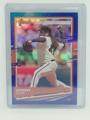 Johnny Cueto 2020 Donruss Baseball - #101 BLUE FOIL - San Francisco Giants