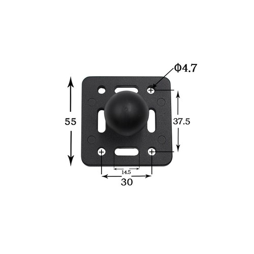 Motorcycle Mounting Base with Rubber 1 inch Ball Head for Gorpo DSLR Ram Mount - Photo 15 sur 15