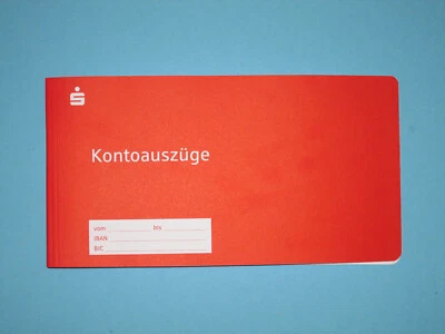 LITFAX Kontoauszugshefter Kontoauszug Hefter Mappe für Kontoauszüge - Sparkassen "rot"