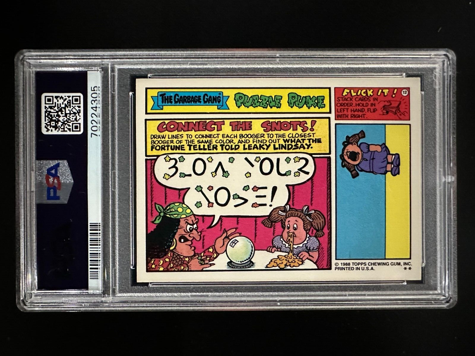 1988 Garbage Pail Kids #528b - Dried Fruit Newt - PSA 9 view 2