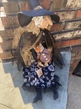 JOE SPENCER GATHERED TRADITIONS HALLOWEEN WITCH FOLK DOLL ORMA