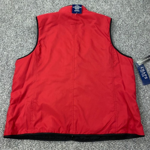 Chaps Beekman Vest Womens XL Red Black Quilted Full Zip Reversible NWT - Picture 6 of 10