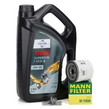 5L FUCHS TITAN SUPERSYN F ECO-B 5W20 Motoröl MANN Ölfilter für FORD MAZDA VOLVO