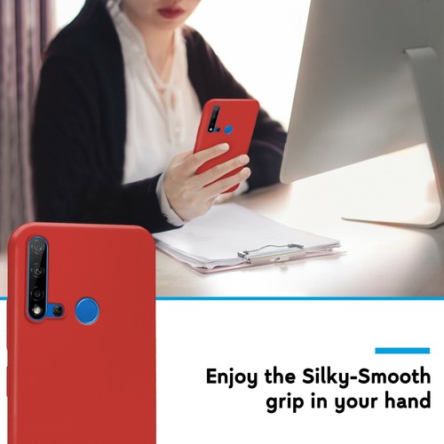 Cover Custodia Silicone Morbido Tpu SLim Soft per Huawei P20 Lite 2019 Rosso - Foto 7 di 8