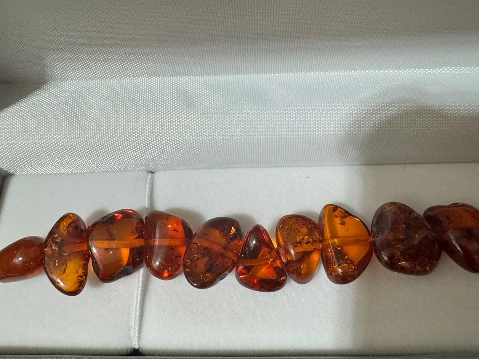 Flower amber bracelet 8cm ( Natural Amber ) - Image 3 of 4