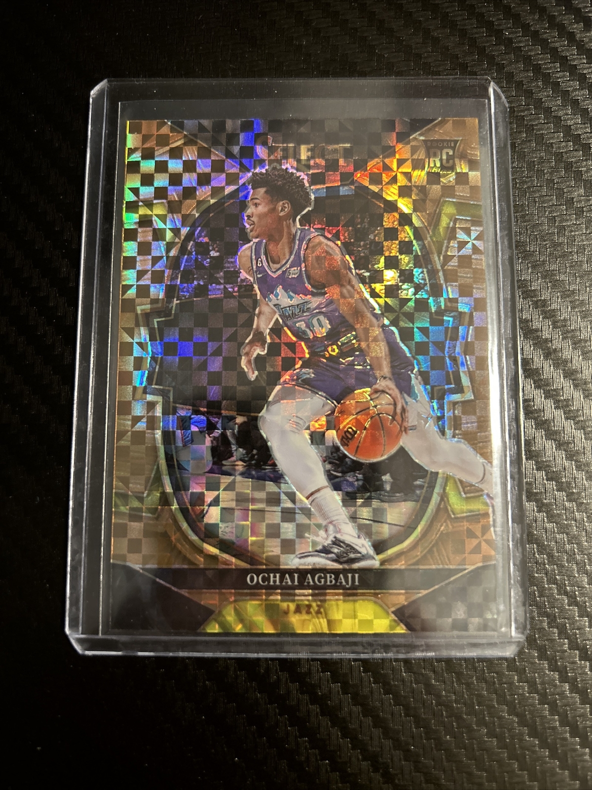 2022-23 Panini Select #96 Ochai Agbaji Bronze Prizm FOTL /49 RC