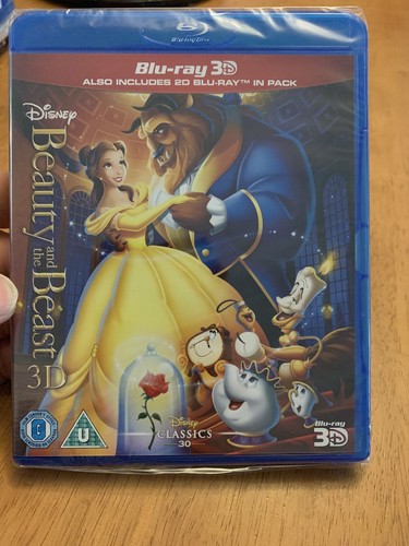 Disney's BEAUTY AND THE BEAST Brand New 3D BLU-RAY (and 2D) Region-Free Import - 第 1/3 張圖片