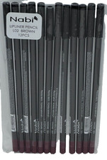 NABI LIPLINER PENCIL, L02 BROWN, 12 PCS 7.5" LONG-FREE SHIPPING