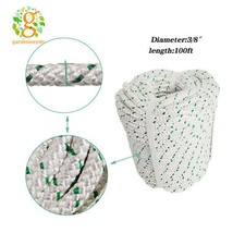 3/8 '' 100' Low-stretch Arborist Blue  White Rope Double Strand Polyester