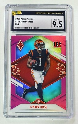 2021 Panini Phoenix Ja'Marr Chase Pink /199 CSG 9.5 Rookie Card RC