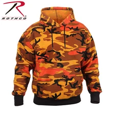 ROTHCO SAVAGE ORANGE CAMO PULLOVER HOODIE MILITARY CAMO HOODED SWEATSHIRT S-3X