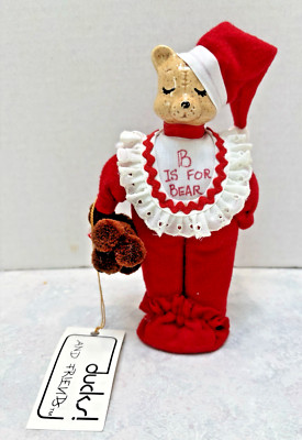 New! Ducks and Friends ''B is for Bear'' Ceramic Figurine 1983
