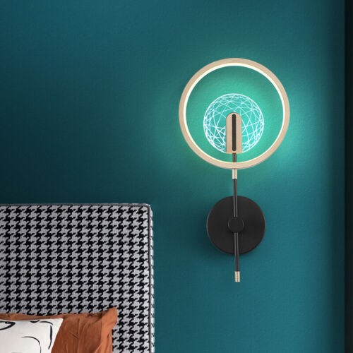 Modern 16W LED Wall Mounted Light Fixture Acrylic Bedside Lamp Round Foyer Hotel - Picture 1 of 16