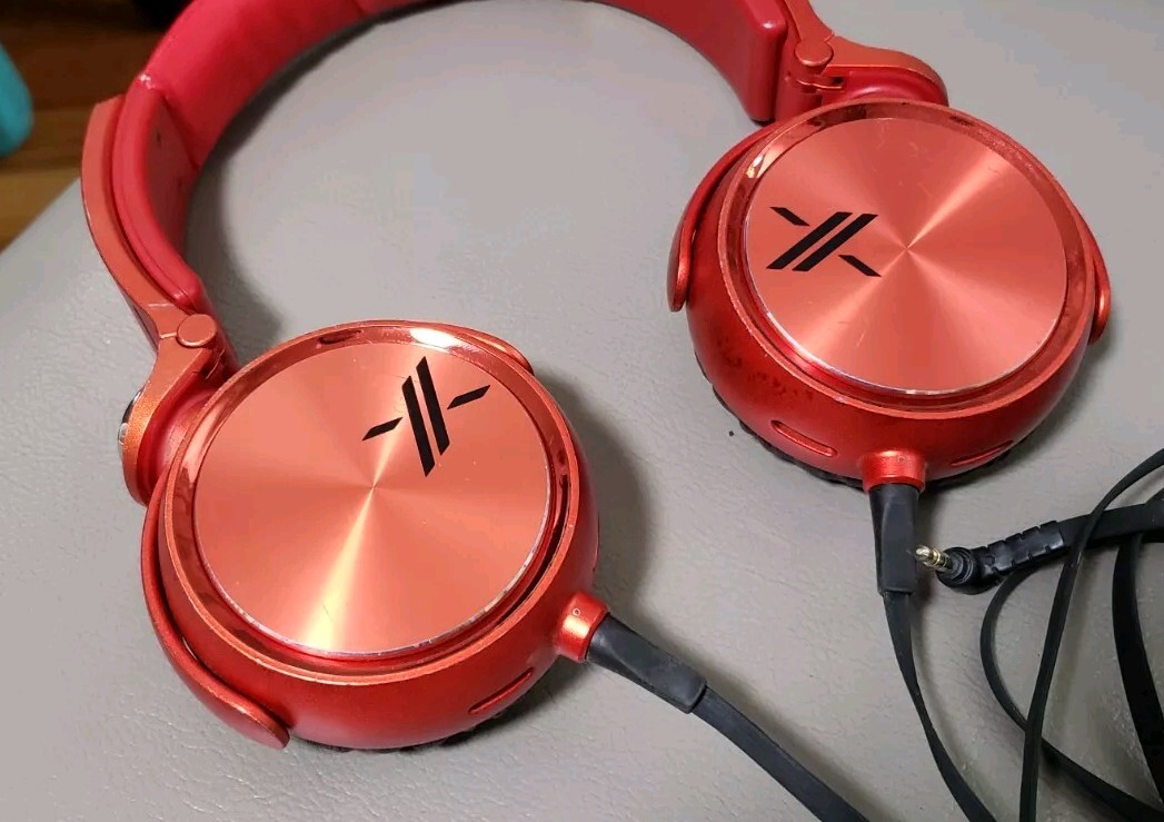 WORKING! Sony MDR-X05 On-Ear Wired Headphones Red Silver | eBay