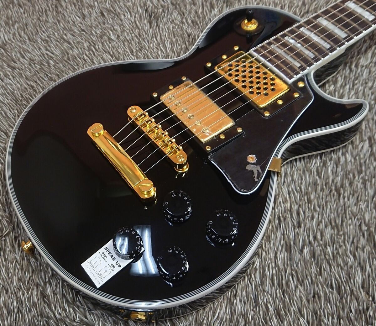Grass Roots Les Paul Custom Black G-LPC-MINI Electric Guitar Grass Roots Les Paul Custom Black G-LPC-MINI Electric Guitar