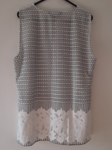 LIZ JORDAN Top Womens Size Medium White Embroidered Sleeveless Shirt Lined - Picture 12 of 16