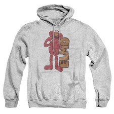 Sesame Street Vintage Elmo Mens Hoodie Athletic Heather Officially Licensed