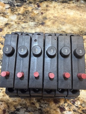 Lot of 6 Allen-Bradley 1492-GH030 Circuit Breakers  3A  Ser B