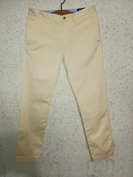 Men Polo Jeans Trousers Yellow Cotton 32