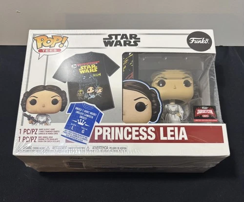 Brand New!  Funko Pop Tees:  PRINCESS LEIA Star Wars Target Con 2023 Exclusive