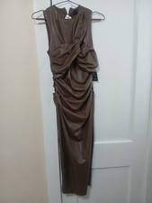 Women's Brown Sleeveless Express Body Contour Dress Size XS