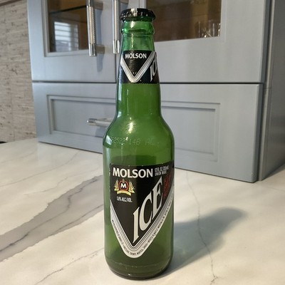 Molson Canadian Ice Empty Beer Bottle  Ice Refillable  On Label
