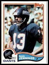 1982 Topps #424 Dave Jennings