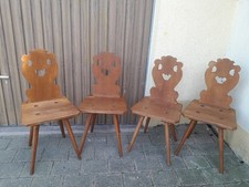 Bauernstühle Landhausstühle Eiche Massiv 4 Stück