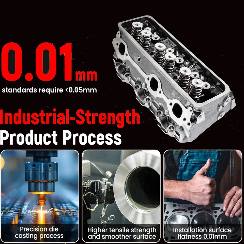 Cylinder Head 12557113 for 1992-2014 GMC Marine Chevy Astro Blazer V6 4.3L 262Cu - Image 4 of 4