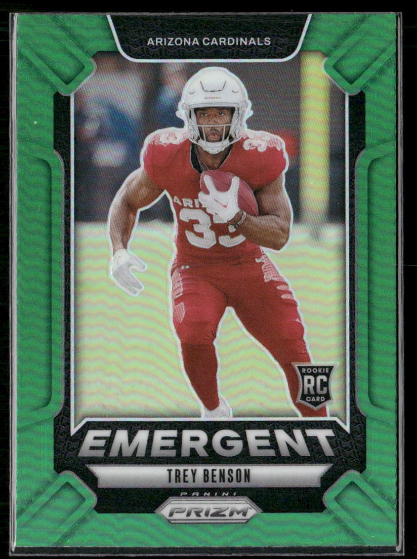 2024 Panini Prizm - Emergent Green Prizm #17 Trey Benson
