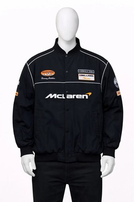 Mclaren F1 Formula Racing Bomber Jacket Black Vintage | eBay