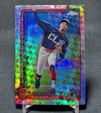 Triston Mckenzie 2025 Topps Chrome Logofractor Edition #21 Cleveland Guardians