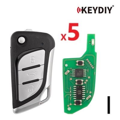 5PCS KEYDIY KD B30-3 Universal Flip Remote Key 3 Buttons for Cadillac Type