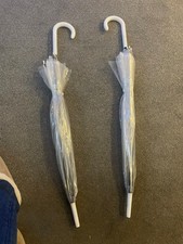 WEDDING BRIDE BRIDAL HEN DO PARTY UMBRELLAS UMBRELLA CLEAR WHITE