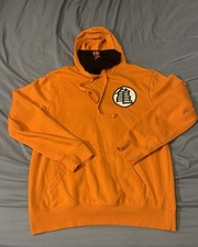 Official Dragon Ball Z Orange Hoodie with Neck Gaiter DBZ Size Small