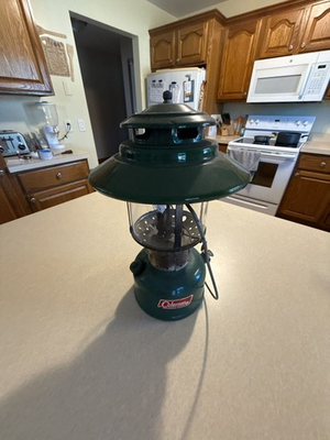 #ad Vintage Coleman Model 228F Big Hat Double Mantle Lantern $60.00