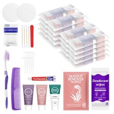 Travel Toiletries Personal Cleaning Bulk,Disposable Hygiene Kit 11-in-1 Kits