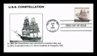 DR JIM STAMPS US COVER USS CONSTELLATION NAVY SHIP FDC GINSBURG HAND MADE