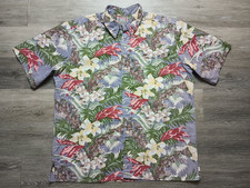 vtg Reyn Spooner Aloha Shirt Commemorative Classics Floral Reverse Print Mens XL