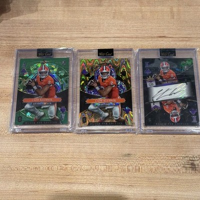 Wild Card Black Tie Football Card Lot Cade Klubnik Clemson 3 Autographed 1st Ed 