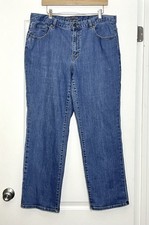 Lauren Jeans Co. Ralph Lauren Women’s Denim Blue Jeans 18W Plus Straight Leg