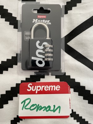 Supreme Supreme Master Lock Numeric Black New Supreme Box Logo