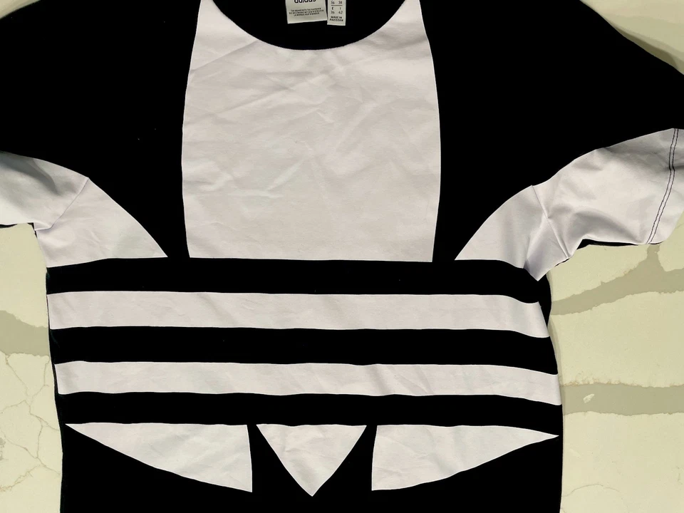 Vestido Camiseta ADIDAS Mujer Gráfico Grande Trifolio Negro Talla Pequeña Foto 2 de 4
