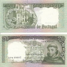 Portugal - 20 Escudos 1964 UNC - Pick 167b(7)
