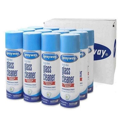 Sprayway Glass Cleaner with Foaming Spray for a Streak-Free ., Pack of 12