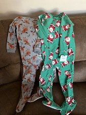 Child Of Mine Toddler 5T Footed Pajamas 2 Pack Christmas NWT