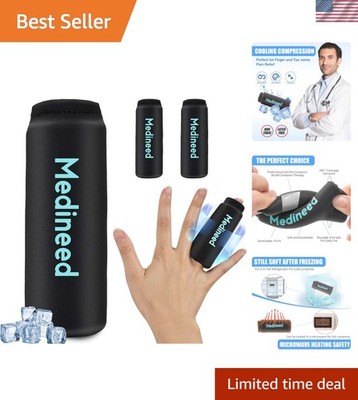 2PCS Finger Sleeves Gel Ice Pack, Lasting Cold Compress Freeze Sleeve, Reusab...