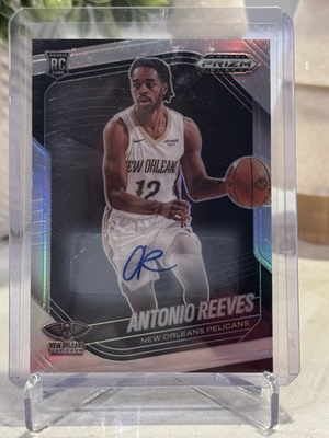 #ad 2024 25 Panini Prizm Black Antonio Reeves #214 Silver Prizm Autographs RC $4.00