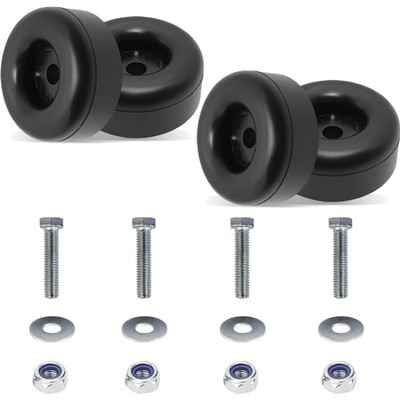 4-Pack Universal Heavy Duty Rubber Anti-Vibration Feet 1x2.5 Inches, Black- A...